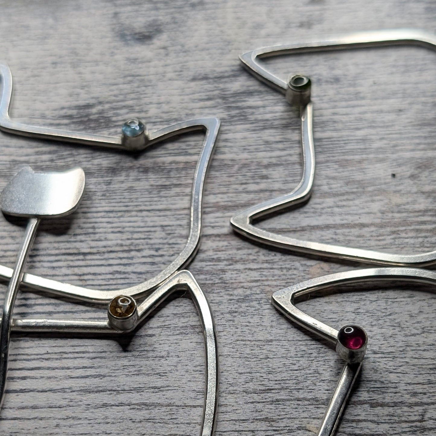 giant catface shawl pins