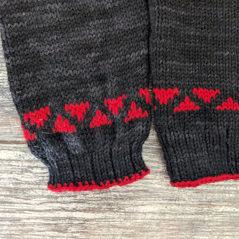 White Cats in the Black Lodge sweater - printed pattern