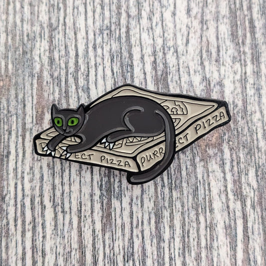 ATK and her True Pizza Box Love - enamel pin