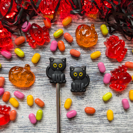 Black cat needle toppers