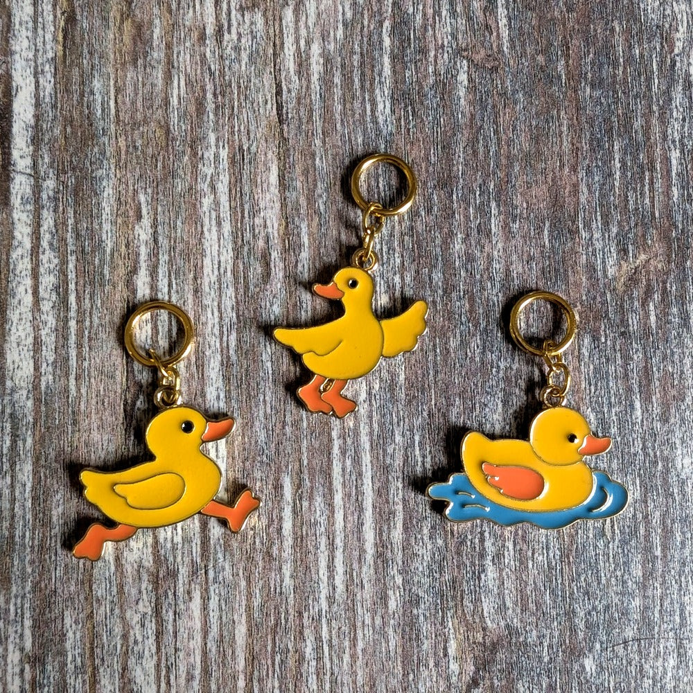ducks at work stitchmarkers