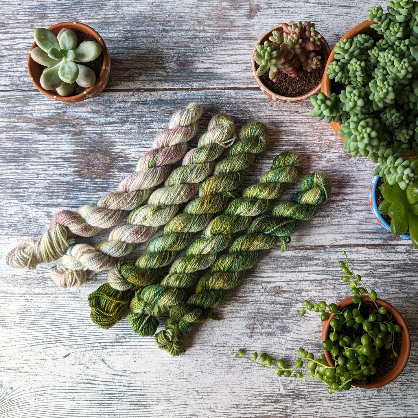 Greenery mini-skein set