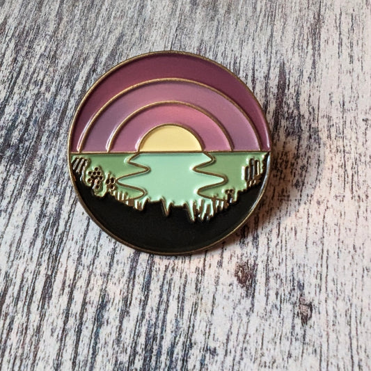 Sunset Cats enamel pin