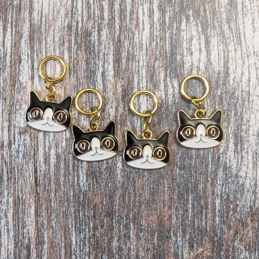 This cat has Seen Things stitchmarkers