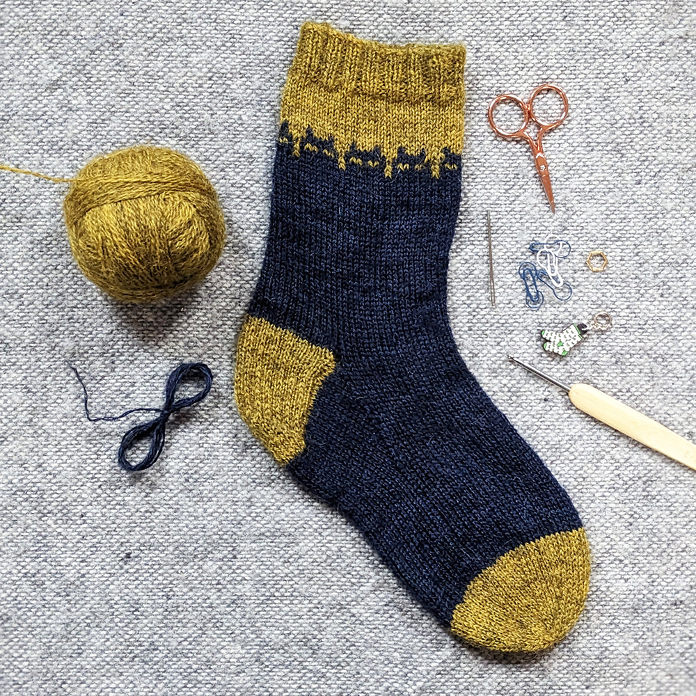 Simpler Sinister Catsock - printed pattern