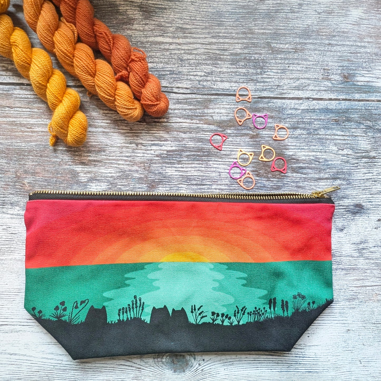 Sunset Cats project bag