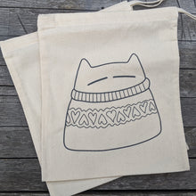 Load image into Gallery viewer, Stitch your own sweatercat - project bag
