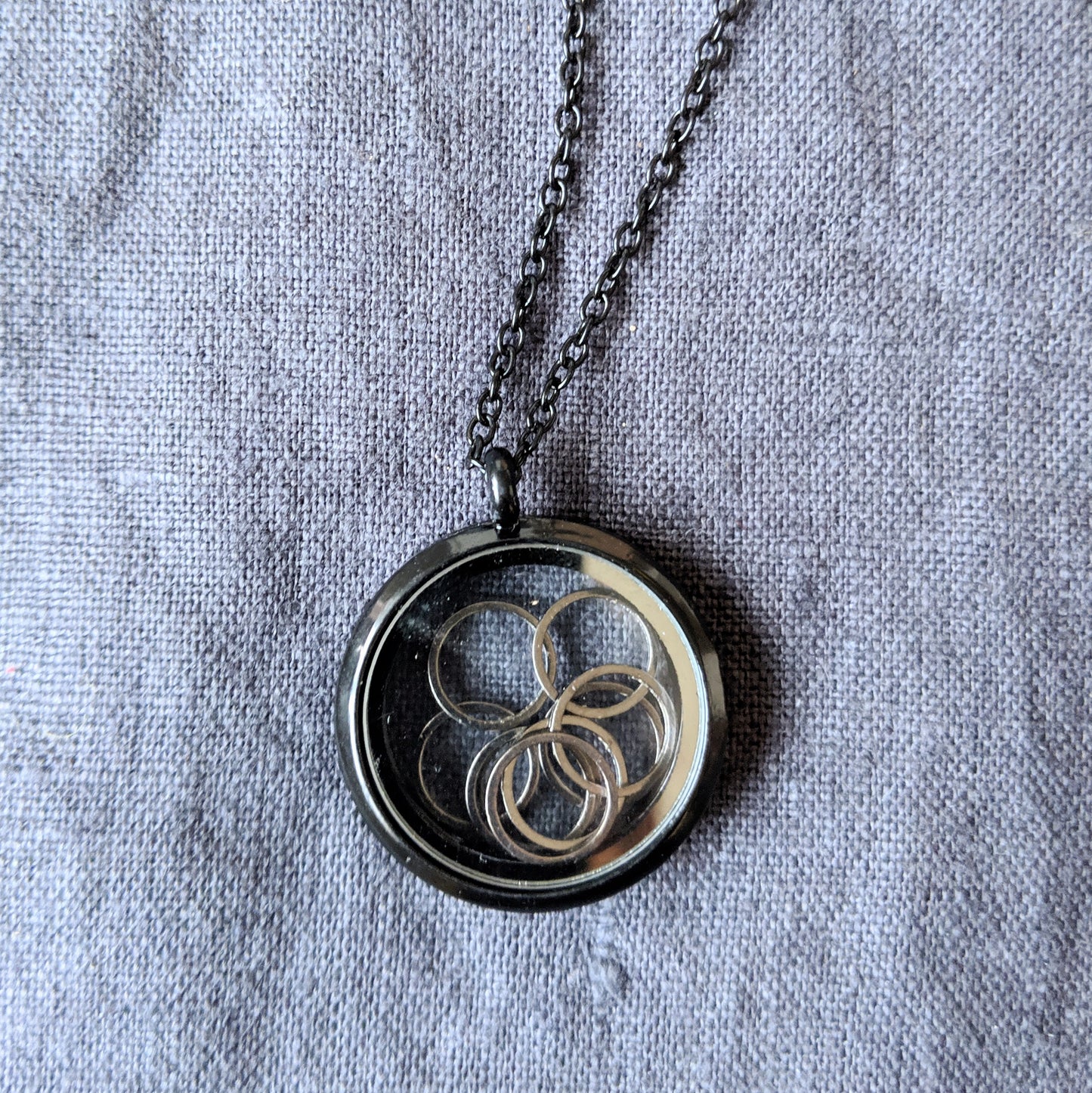 Black stitchmarker pendant