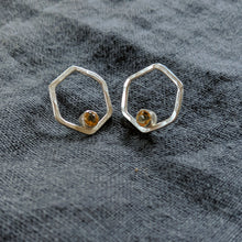 Load image into Gallery viewer, Honeycomb earrings

