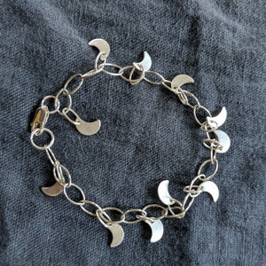 Moon charm bracelet
