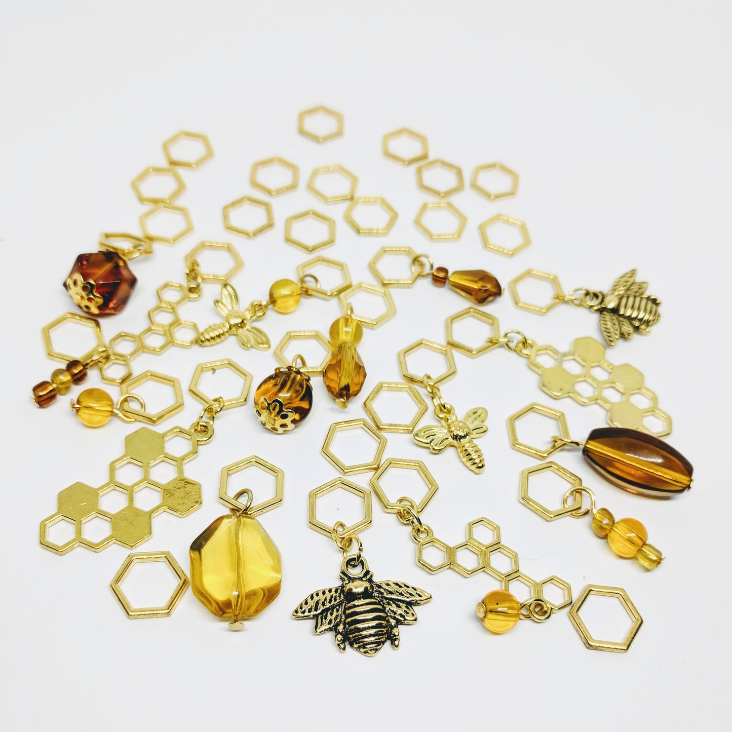 Beekeeper - charm bracelet & stitchmarker set
