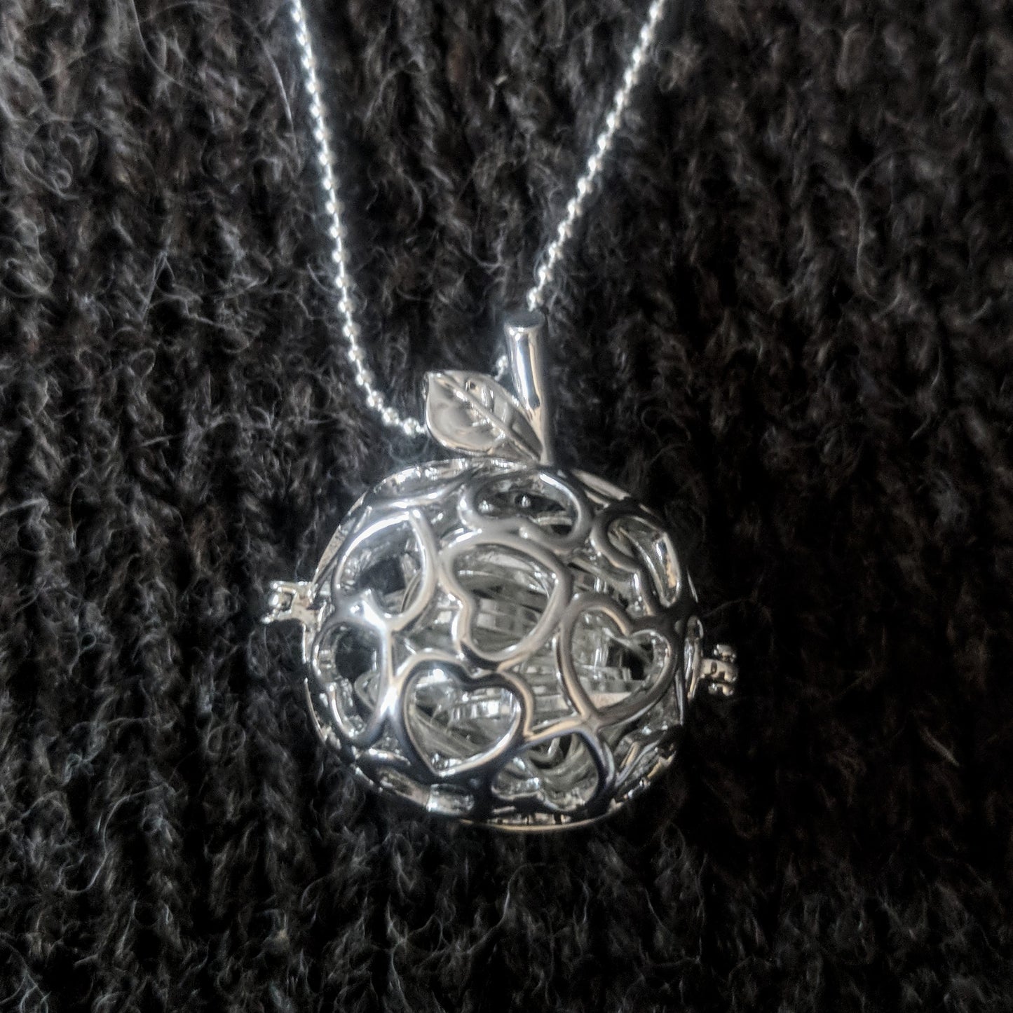 Apple stitchmarker pendant