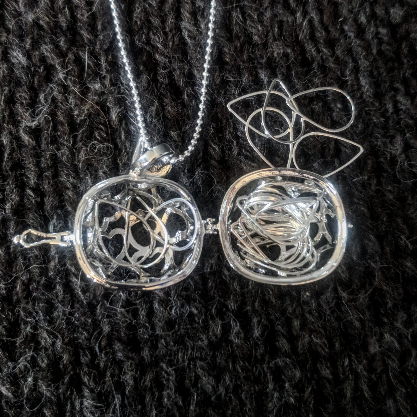 Apple stitchmarker pendant