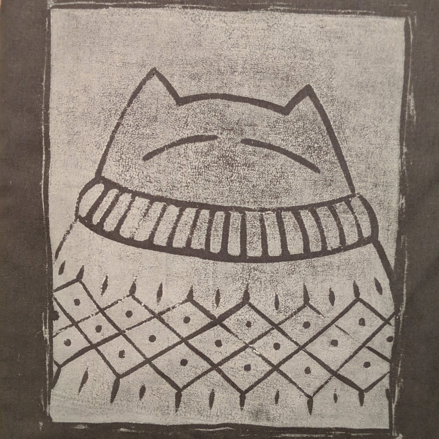 Big bright smug cat sweater sack