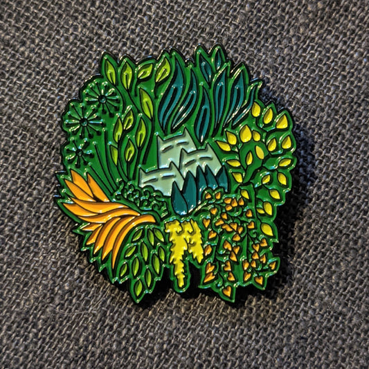 Cats among the plants - enamel pin