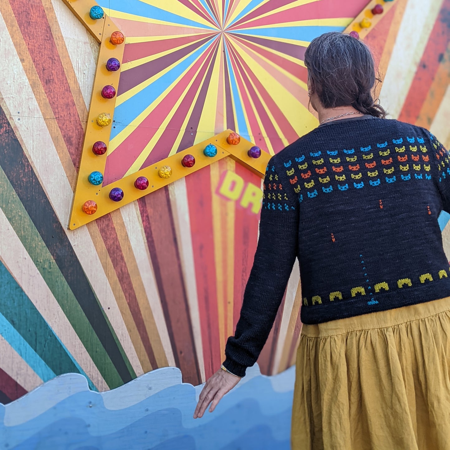Spacecat Invaders sweater - printed pattern