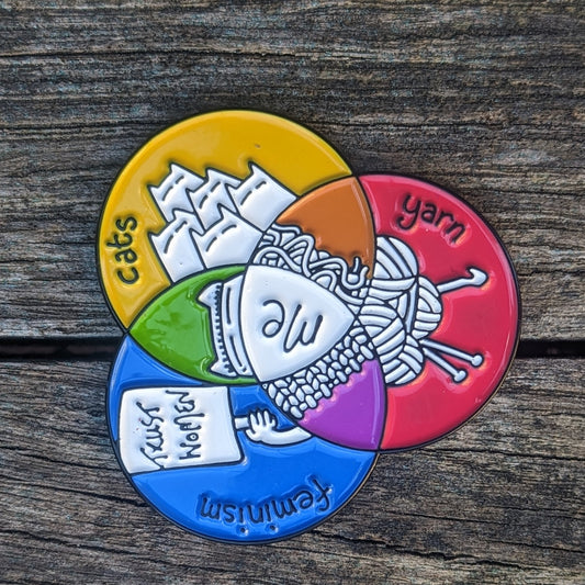 Venn Diagram of Me enamel pin