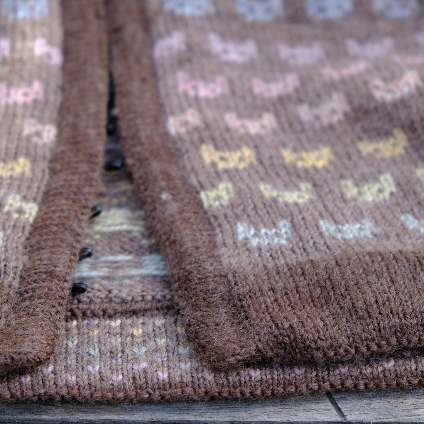 Polka Cats sweater/ cardigan - printed pattern