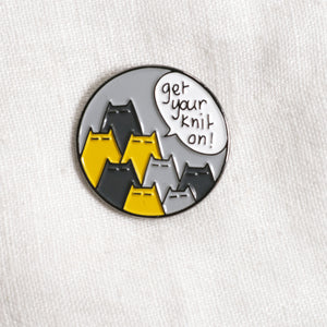 Get Your Knit On - enamel pin