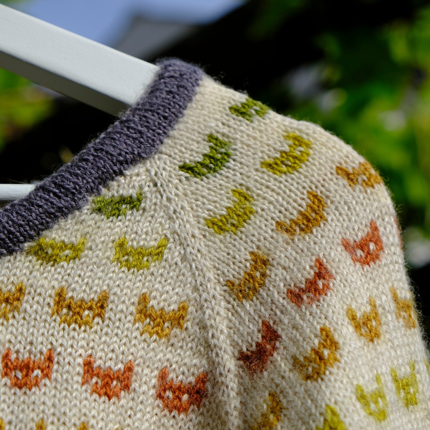 Polka Cats sweater/ cardigan - printed pattern