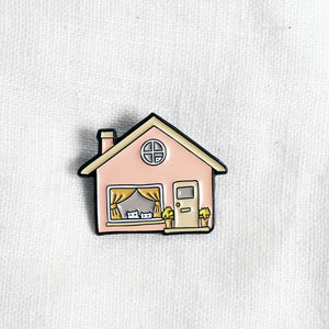 Cats and dogs stay home - enamel pins