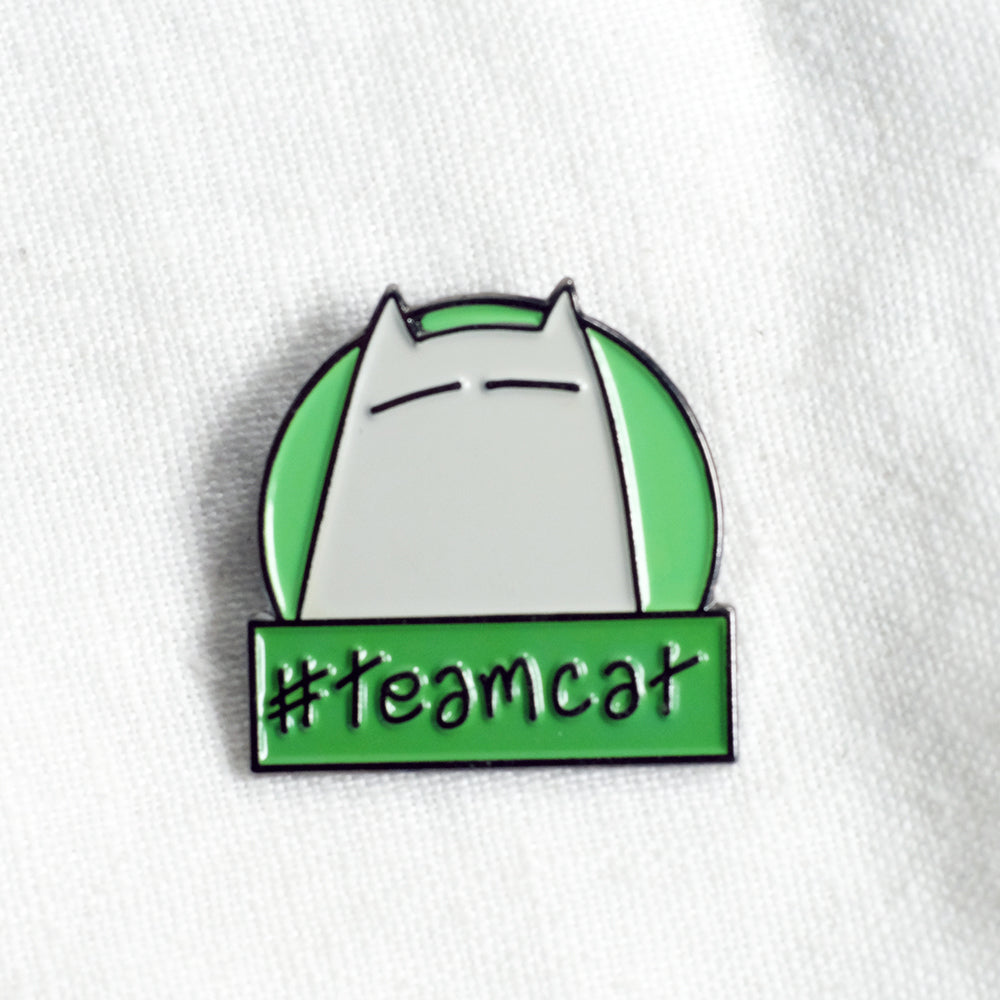 #teamcat and #teamdog - enamle pins