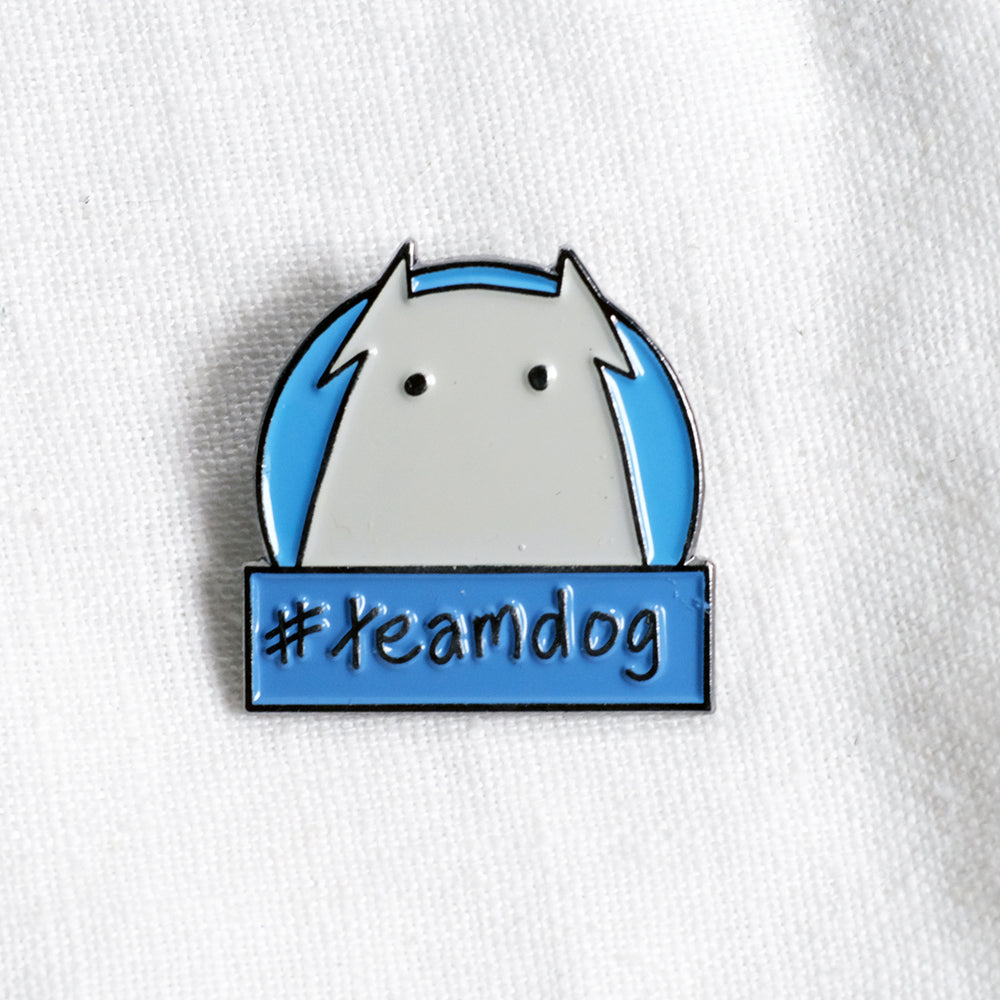 #teamcat and #teamdog - enamle pins