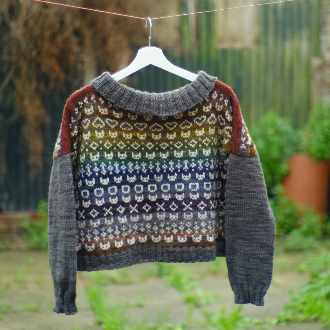 The Catvent Sweater - printed pattern