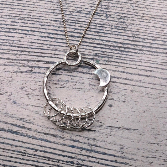moon orbit stitchmarker pendant