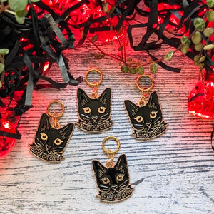 Black Cats Club stitchmarkers