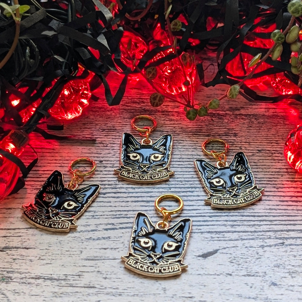 Black Cats Club stitchmarkers