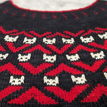 Load image into Gallery viewer, White Cats in the Black Lodge sweater - pattern download

