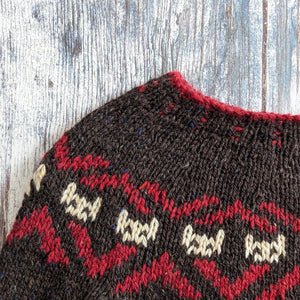 White Cats in the Black Lodge sweater - pattern download