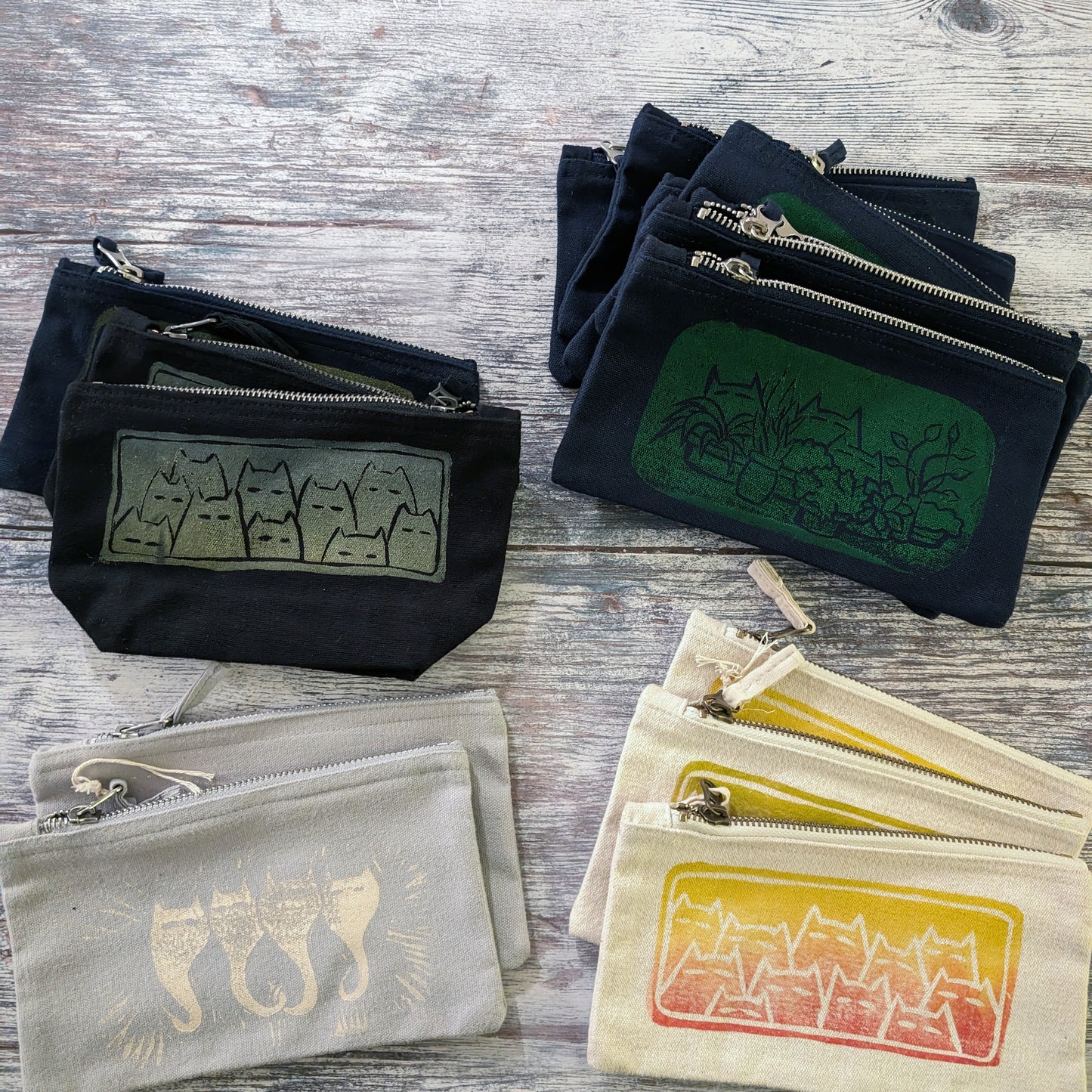 Sinister cats notions pouch