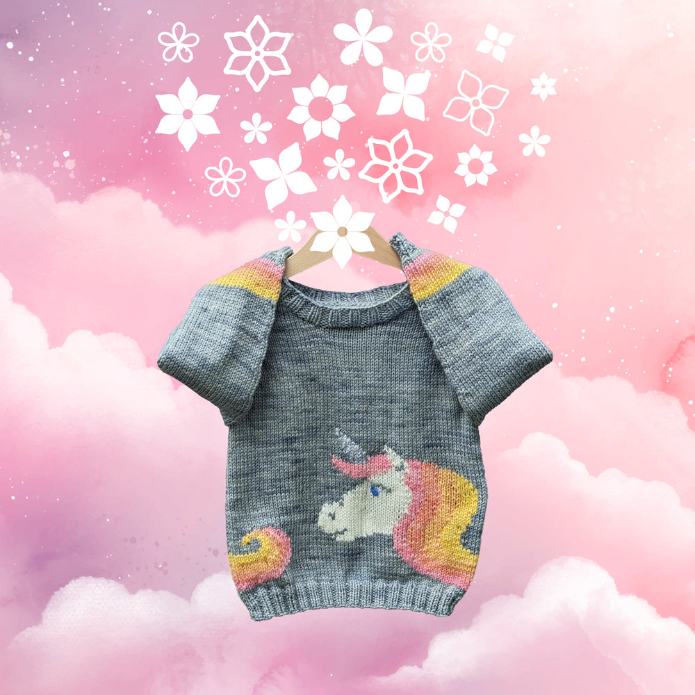 Unicorn sweater kiddo version pattern download