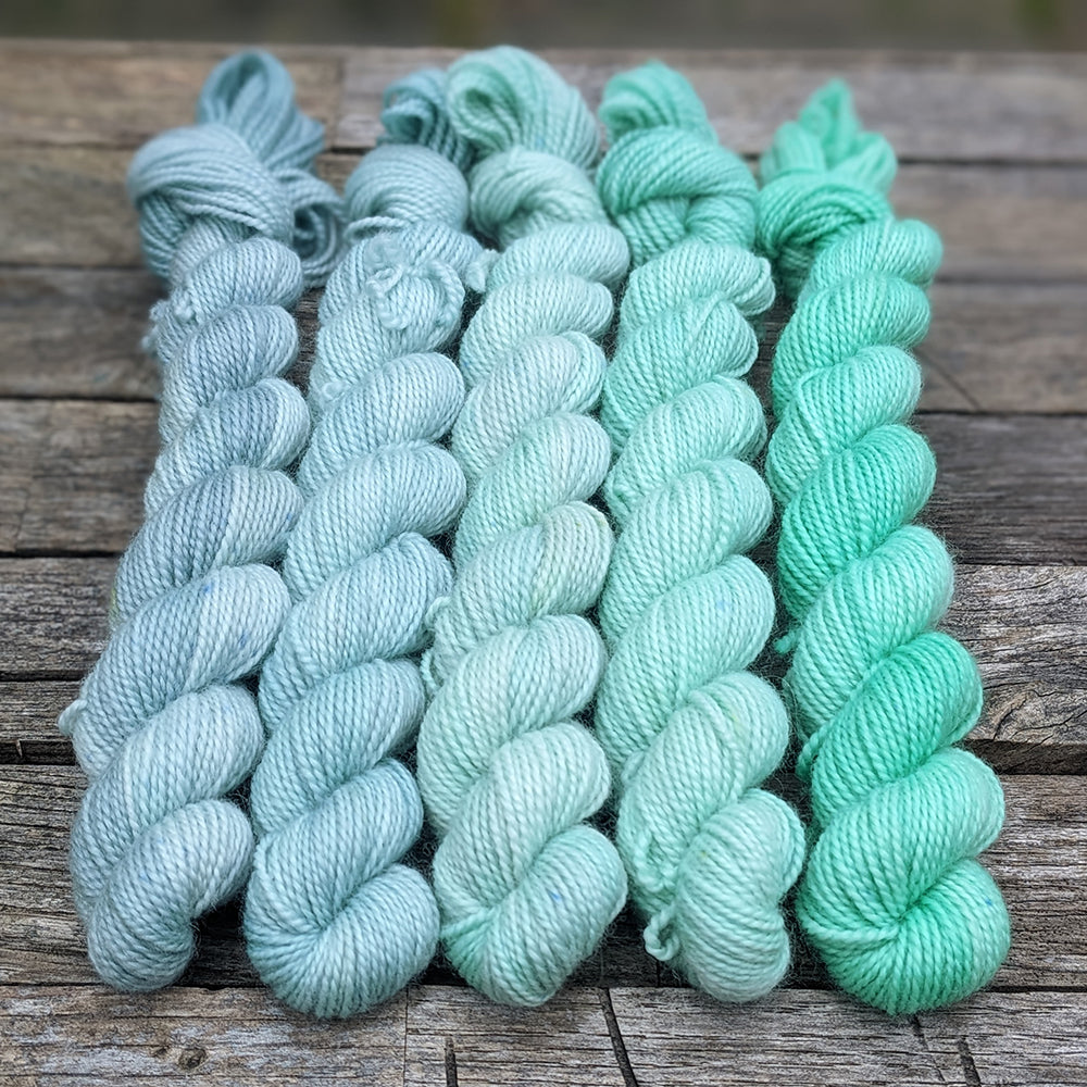 The Fog Is Lifting  - mini-skein fade - fingering weight