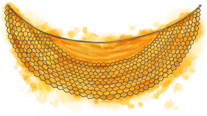 Hive shawl - printed pattern