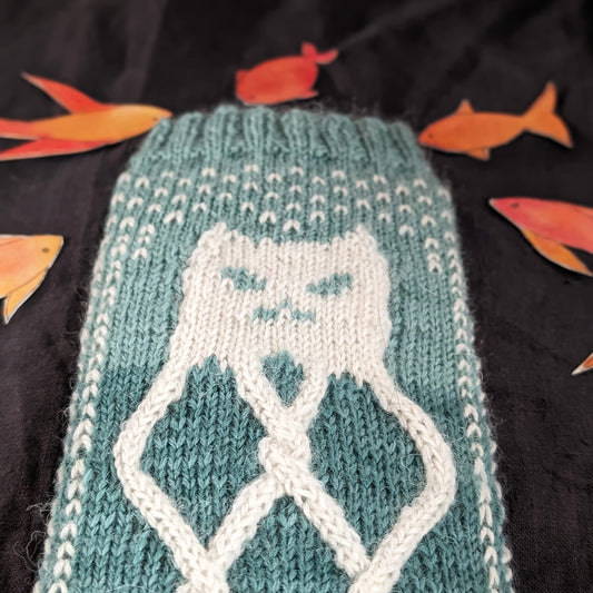 Catsock Adventure yarn-as-you-go: The First Sock! (with colour-details)