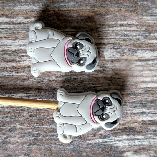 sad pug needle topper