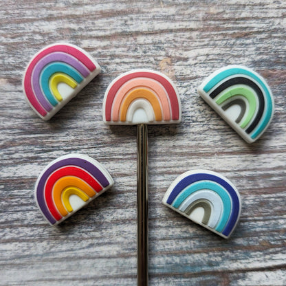 Rainbow needle stoppers