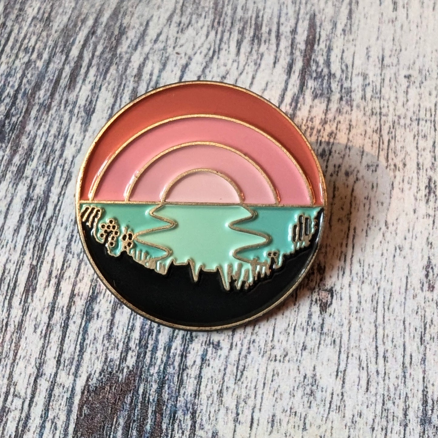 Sunset Cats enamel pin