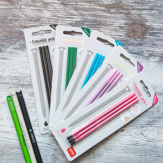 Erasable animal pen refill set