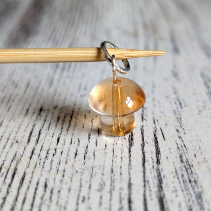 glass mushroom stitchmarkers