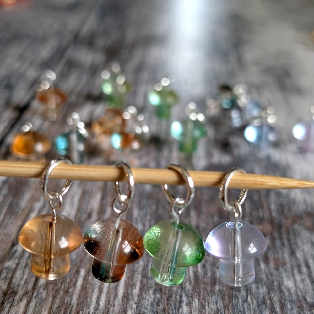 glass mushroom stitchmarkers