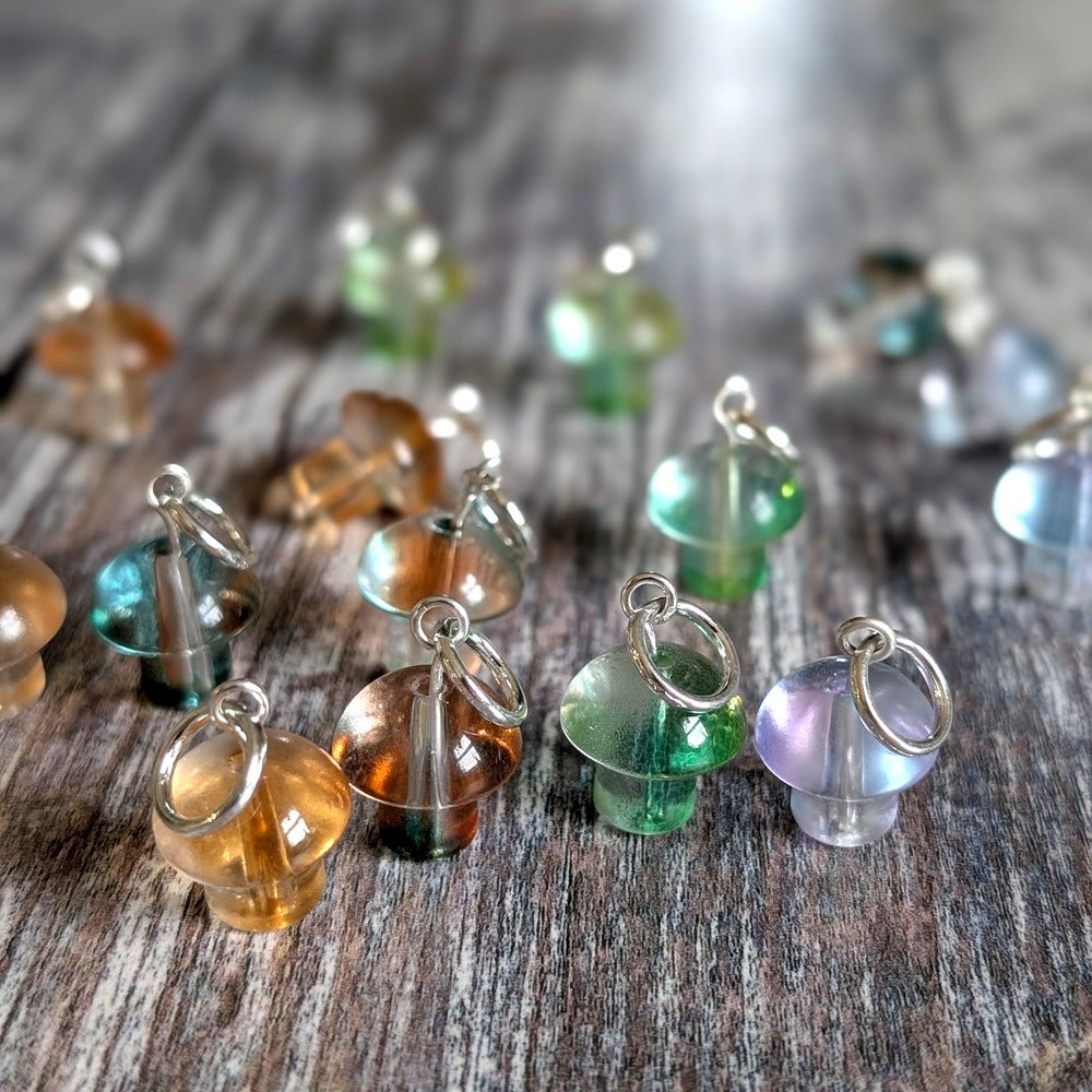 glass mushroom stitchmarkers