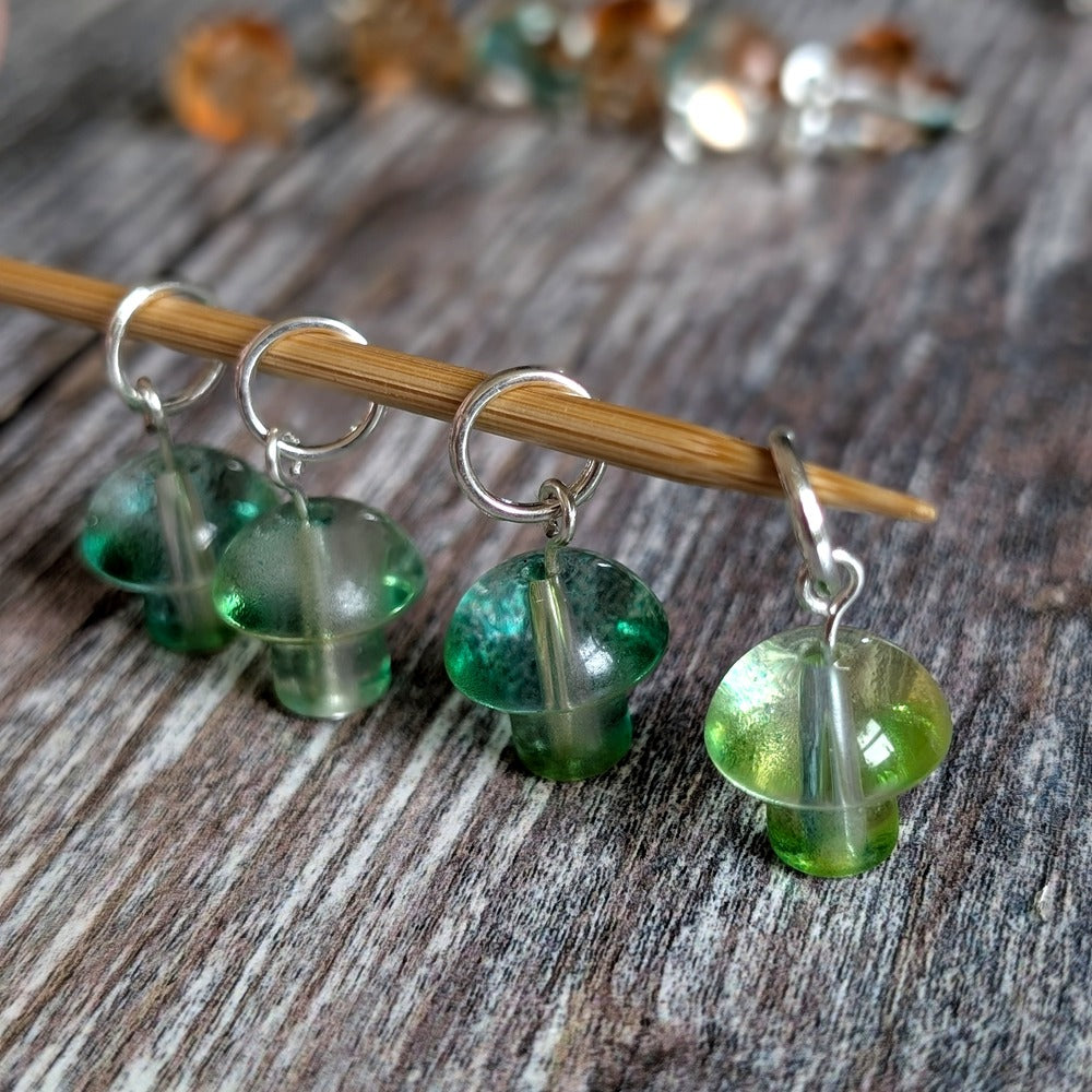 glass mushroom stitchmarkers