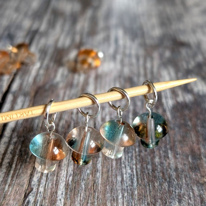 glass mushroom stitchmarkers