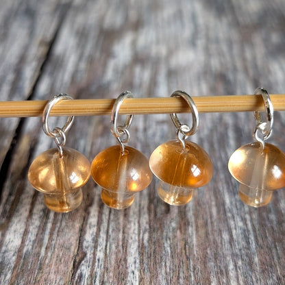 glass mushroom stitchmarkers