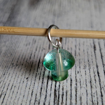 glass mushroom stitchmarkers