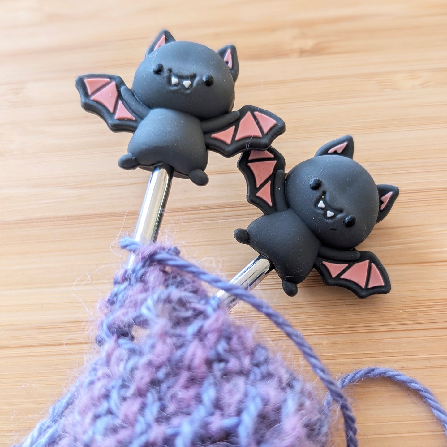 Little fangy bat needle toppers